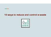 10 ways to reduce and control e-waste Powerpoint Presentation