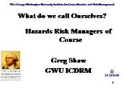 Hazard Risk Management Powerpoint Presentation