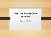 What is a Power Cord Used for Powerpoint Presentation
