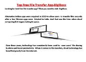 Top Free File Transfer App-DigiBoxx Powerpoint Presentation