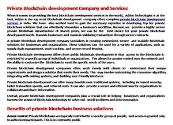 Private Blockchain Development Company and Services Powerpoint Presentation