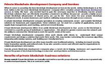 Private Blockchain Development Company and Services PowerPoint Presentation