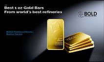 1 oz gold bar PowerPoint Presentation