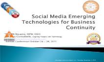 Social Media Emerging Technologies for Business PowerPoint Presentation