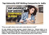 Top University SOP Writing Companies in India Powerpoint Presentation