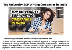 Top University SOP Writing Companies in India PowerPoint Presentation