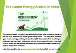 Top Green Energy Stocks In India With Complete Analysis PowerPoint Presentation
