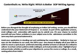 Contentholic vs Write Right-Which Is Better SOP Writing Agency Powerpoint Presentation