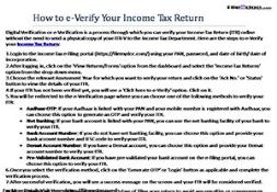 How to e-Verify Your Income Tax Return PowerPoint Presentation