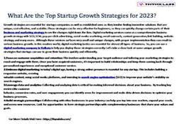 What Are the Top Startup Growth Strategies for 2023 PowerPoint Presentation