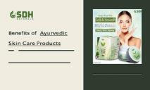 Benefits of Ayurvedic Skin Care Products PowerPoint Presentation