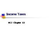 Income Taxes Powerpoint Presentation