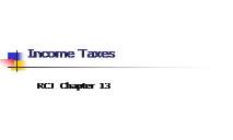 Income Taxes PowerPoint Presentation