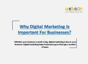 Why Digital Marketing Is Important For Businesses Powerpoint Presentation