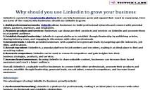 Why should you use Linkedin to grow your business PowerPoint Presentation