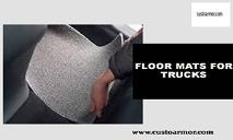 Floor Mats For Trucks PowerPoint Presentation