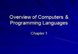 Overview of Computers & Programming Languages PowerPoint Presentation