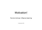 Motivations Powerpoint Presentation