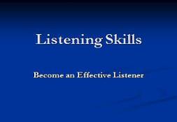 Listening Skill PowerPoint Presentation