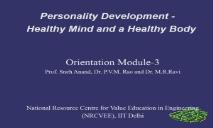 Personality Development Information PowerPoint Presentation