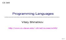 A Programming Languages PowerPoint Presentation