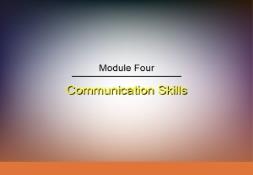 Communication Skills PowerPoint Presentation