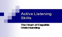 Active Listening Skills PowerPoint Presentation