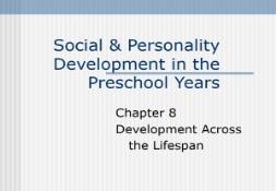 Social & Personality Development PowerPoint Presentation