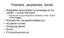 Planets airplanes birds PowerPoint Presentation