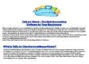 Tally on Cloud Powerpoint Presentation