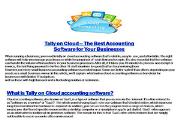 Tally on Cloud Powerpoint Presentation