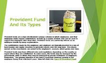 Types Of Provident Fund PowerPoint Presentation