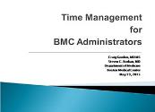 Time Management for BMC Administrators Powerpoint Presentation