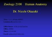 Zoology 2100 Human Anatomy Powerpoint Presentation