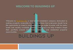 Start Your Property Investment with Buildings Up Powerpoint Presentation