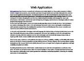 Web Application Powerpoint Presentation