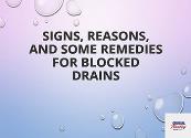 Signs Reasons and Some Remedies For Blocked Drains Powerpoint Presentation