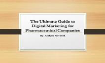 The Ultimate Guide to Digital Marketing for Pharmaceutical Companies PowerPoint Presentation