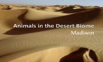 Animals in the Desert Biome PowerPoint Presentation