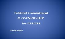 Maintaining involvement of political leaders in PEI PowerPoint Presentation