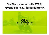 Ola Electric Records Powerpoint Presentation