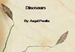 Dinosaurs Wiki PowerPoint Presentation