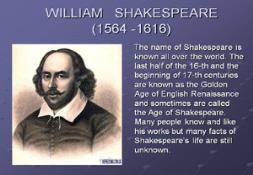 William Shakespeare Powerpoint Presentation