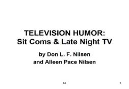 Television Humor PowerPoint Presentation