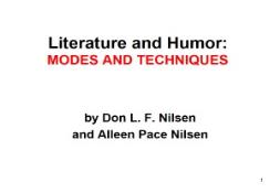 Literature and Humor PowerPoint Presentation