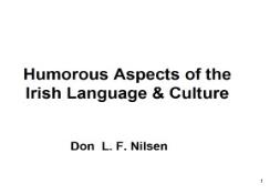 Irish humor PowerPoint Presentation