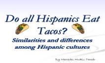 Mercedes Muniz Peredo Do All Hispanics Love Tacos PowerPoint Presentation