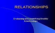 RELATIONSHIPS PowerPoint Presentation