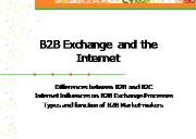B2B Exchanges and the Internet Powerpoint Presentation