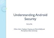 Understanding Android Security Powerpoint Presentation